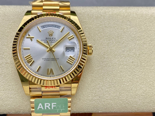Rolex Day Date 40 M228238-0002 quadrante argento 1:1 edizione migliore AR Fabbrica 3255 movimento