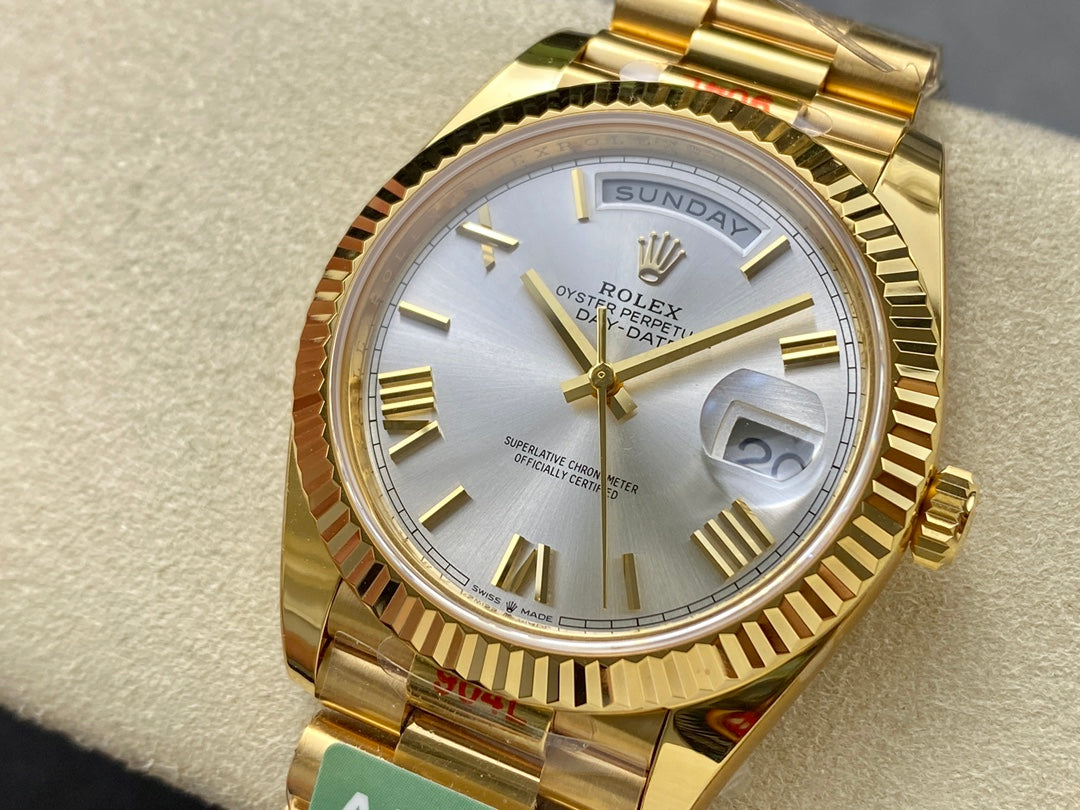 Rolex Day Date 40 M228238-0002 quadrante argento 1:1 edizione migliore AR Fabbrica 3255 movimento