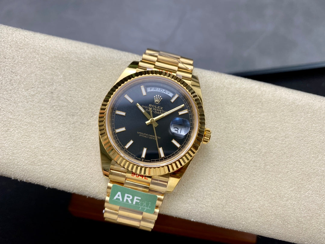 Rolex Day Date 40 M228238-0067 quadrante nero 1:1 edizione migliore AR Fabbrica 3255 movimento
