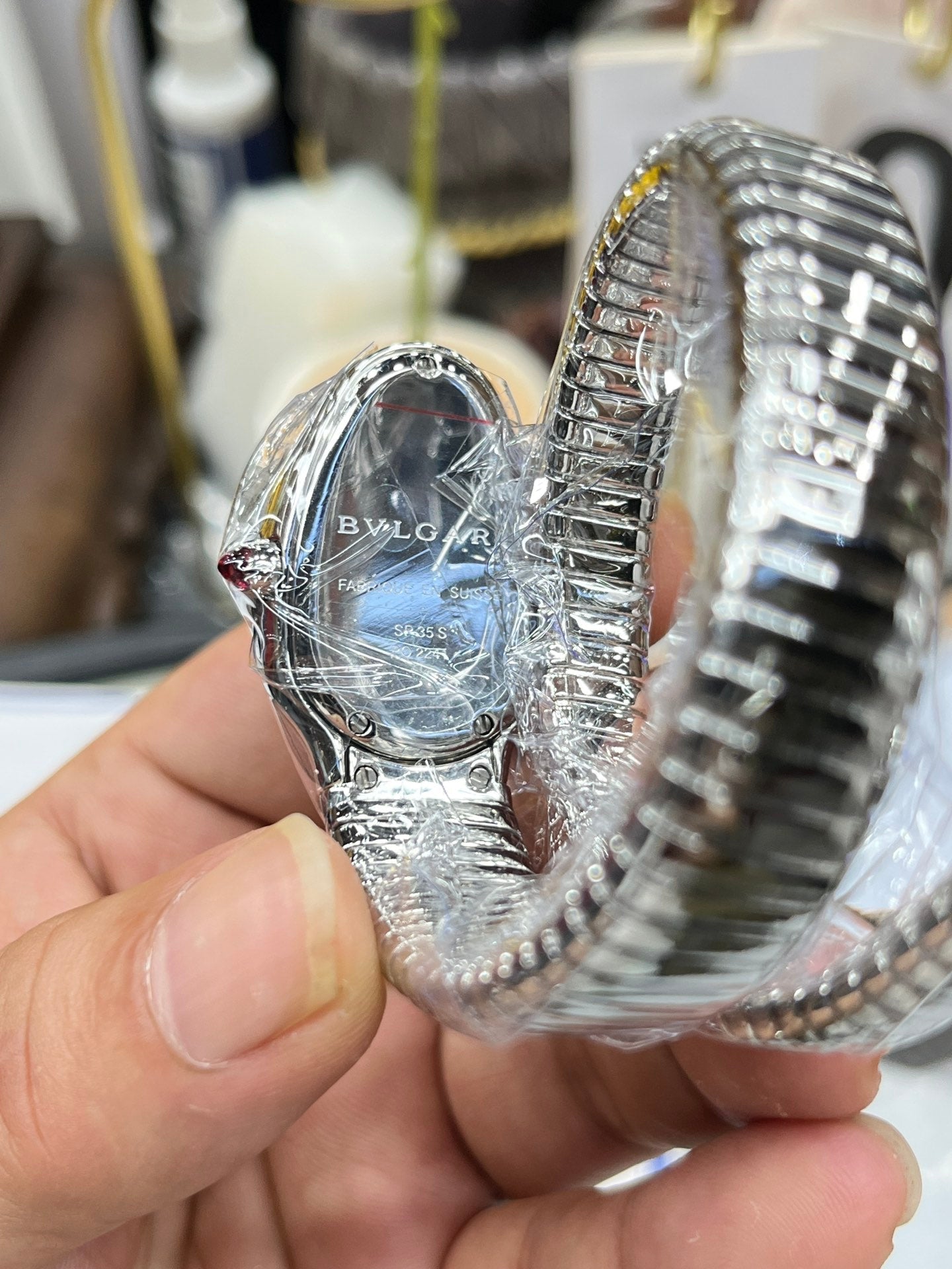 BVLGARI 101816 Serpenti Tubogas Argento Diamond 1:1 edición mejorada BV Fabbrica