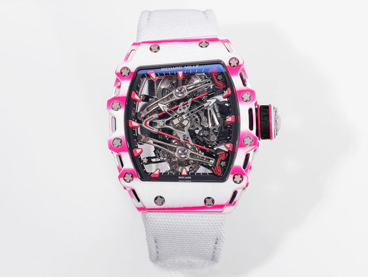 Richard Mille Bubba Watson Tourbillon RM38-02  1:1 Best Edition Fabric Velcro White cinturino