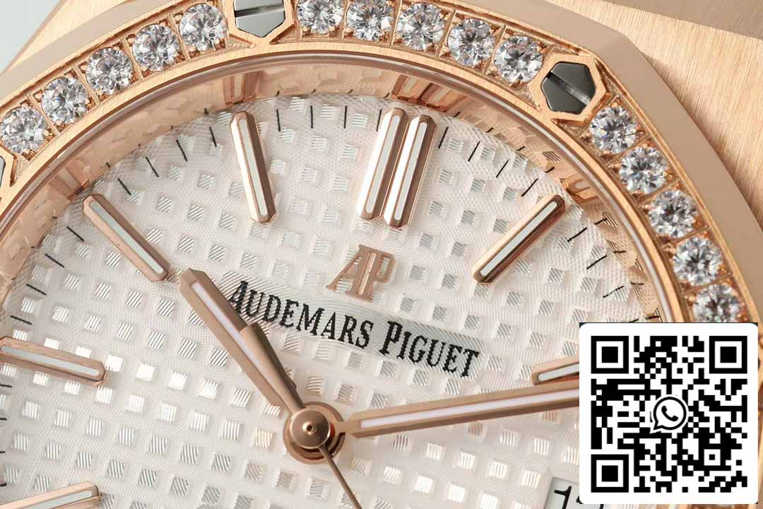 Audemars Piguet 15451OR.ZZ.1256OR.01 IP Fabbrica 1:1 edizione migliore quadrante bianco Rosa Oro