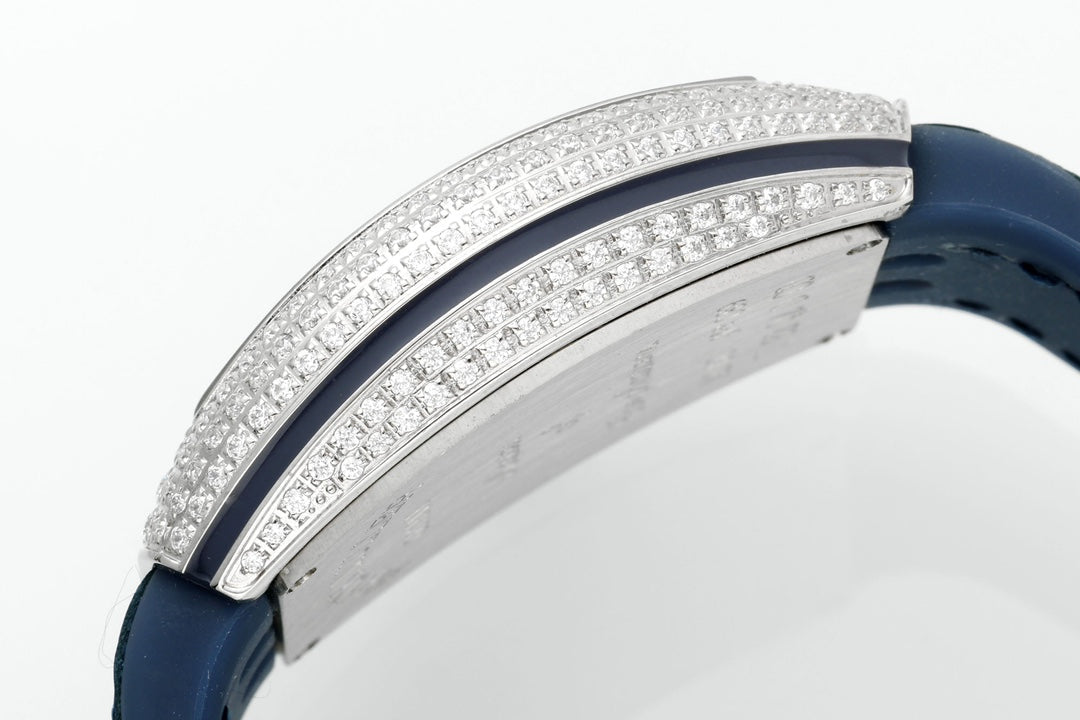 Franck Muller V32 Feminino Yachting 1:1 edição melhor ABF Fabbrica Square Diamond Gypsophila Blu