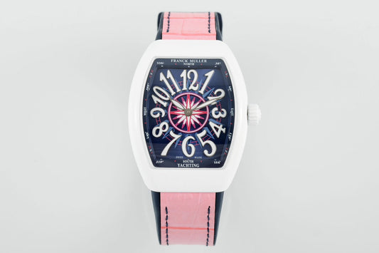 Franck Muller V32 Feminino Yachting 1:1 edição melhor ABF Fabbrica Rosa Gomma cinturino