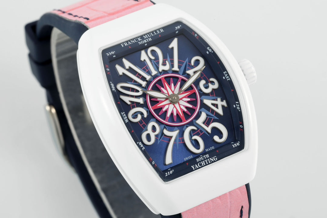 Franck Muller V32 Feminino Yachting 1:1 edição melhor ABF Fabbrica Rosa Gomma cinturino