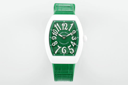 Franck Muller V32 Women's Yachting 1:1 edição melhor ABF Fabbrica quadrante verde