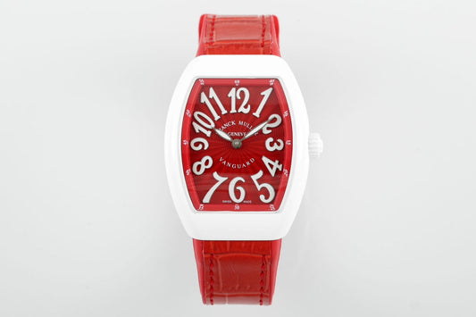 Franck Muller V32 Feminino Yachting 1:1 edizione melhor ABF Fabbrica Red quadrante