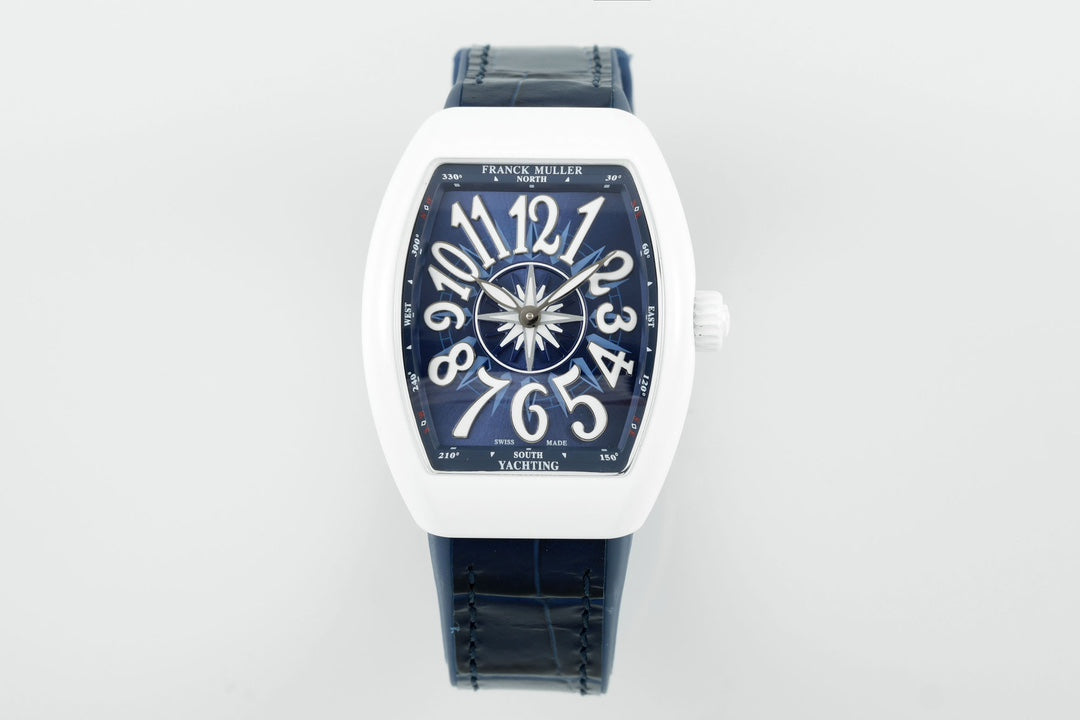 Franck Muller V32 Women's Yachting 1:1 edição melhor ABF Fabbrica quadrante azul