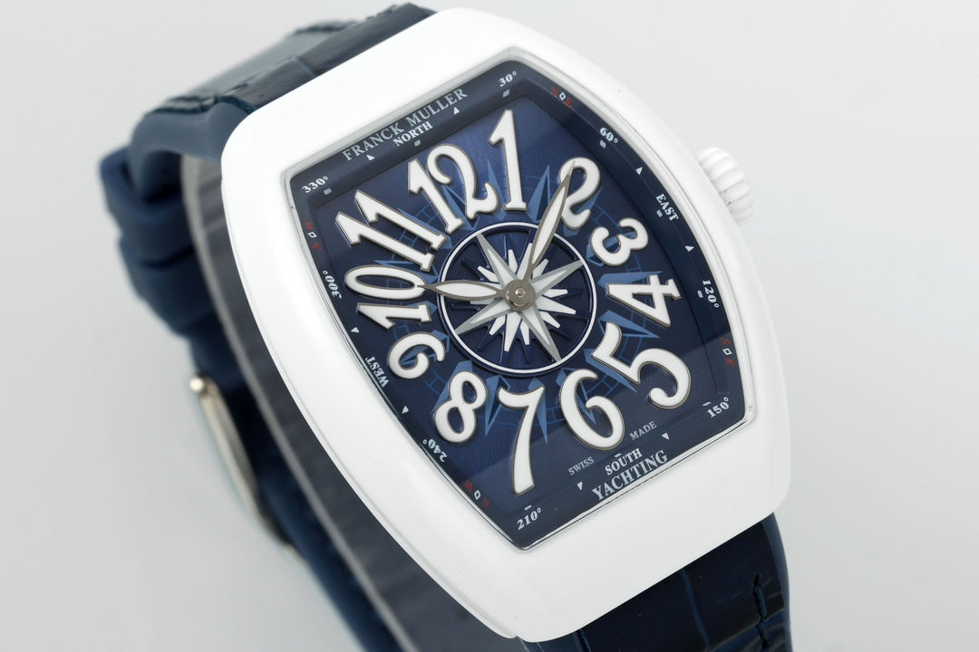 Franck Muller V32 Women's Yachting 1:1 edição melhor ABF Fabbrica quadrante azul