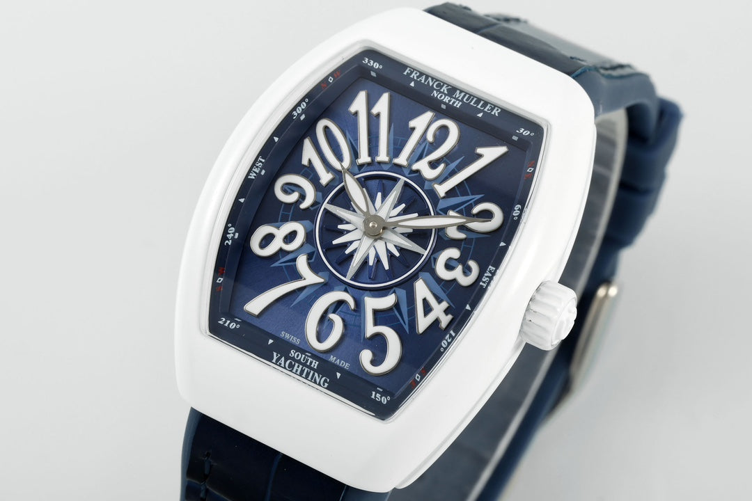Franck Muller V32 Women's Yachting 1:1 edição melhor ABF Fabbrica quadrante azul