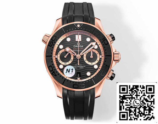 Omega Seamaster 210.62.44.51.01.001 Diver 300m 1:1 Melhor Edição N1 Fabbrica Borracha cinturino