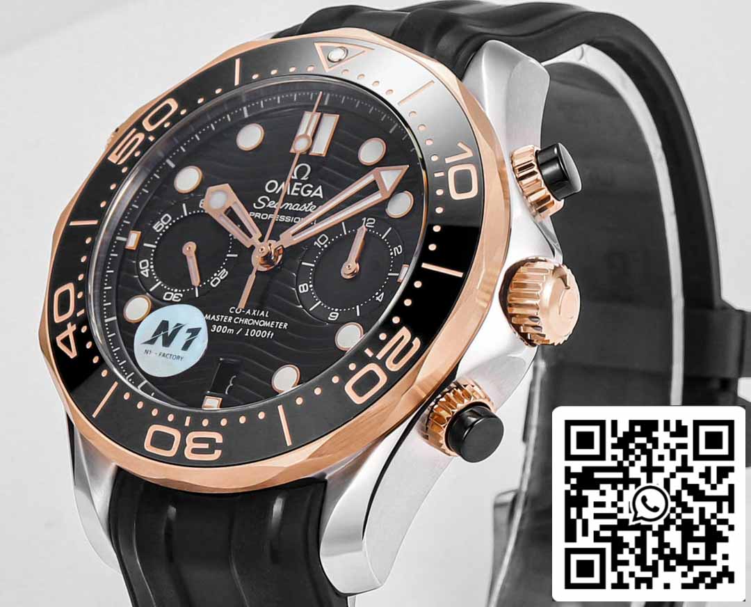 Omega Seamaster 210.20.44.51.01.001 Co‑Axial Master 44 mm 1:1 Best Edition N1 Fabbrica Rubber cinturino