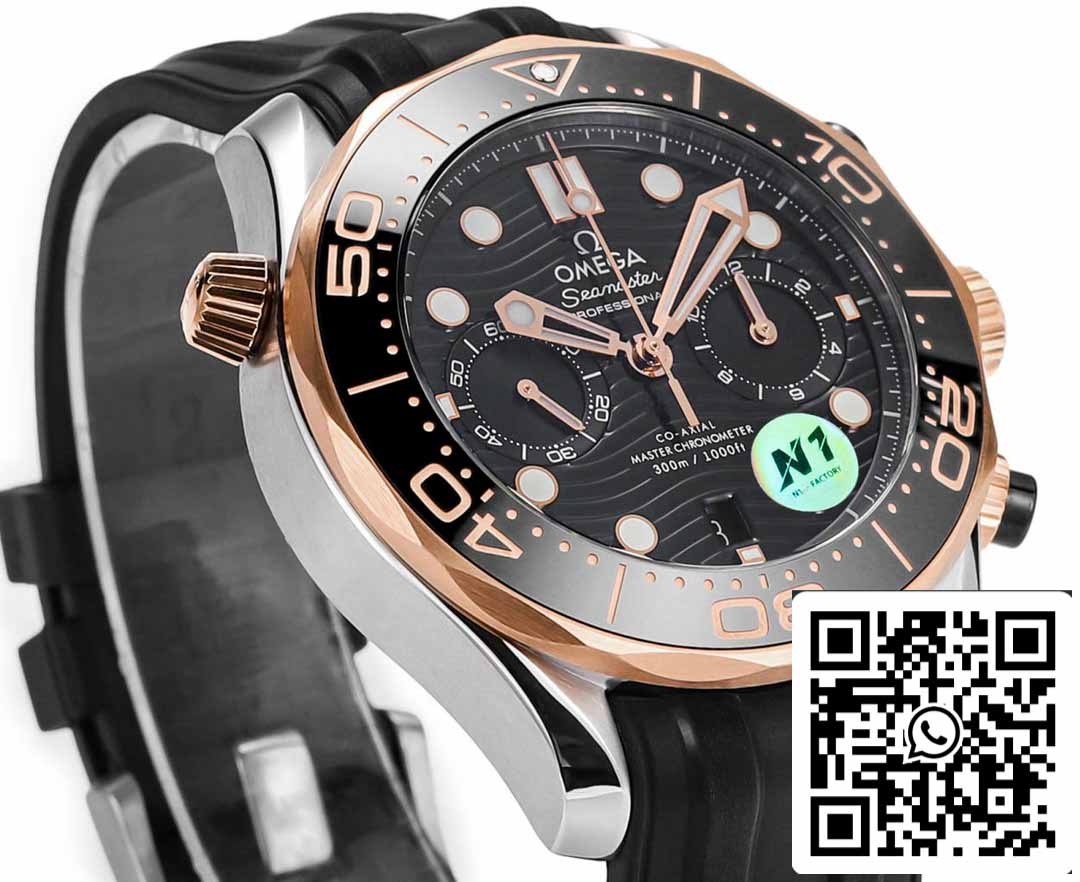 Omega Seamaster 210.20.44.51.01.001 Co‑Axial Master 44 mm 1:1 Best Edition N1 Fabbrica Rubber cinturino