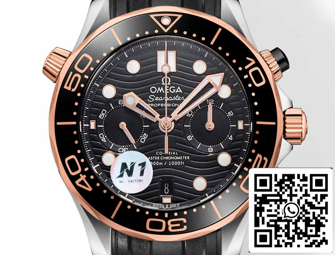 Omega Seamaster 210.20.44.51.01.001 Co‑Axial Master 44 mm 1:1 Best Edition N1 Fabbrica Rubber cinturino