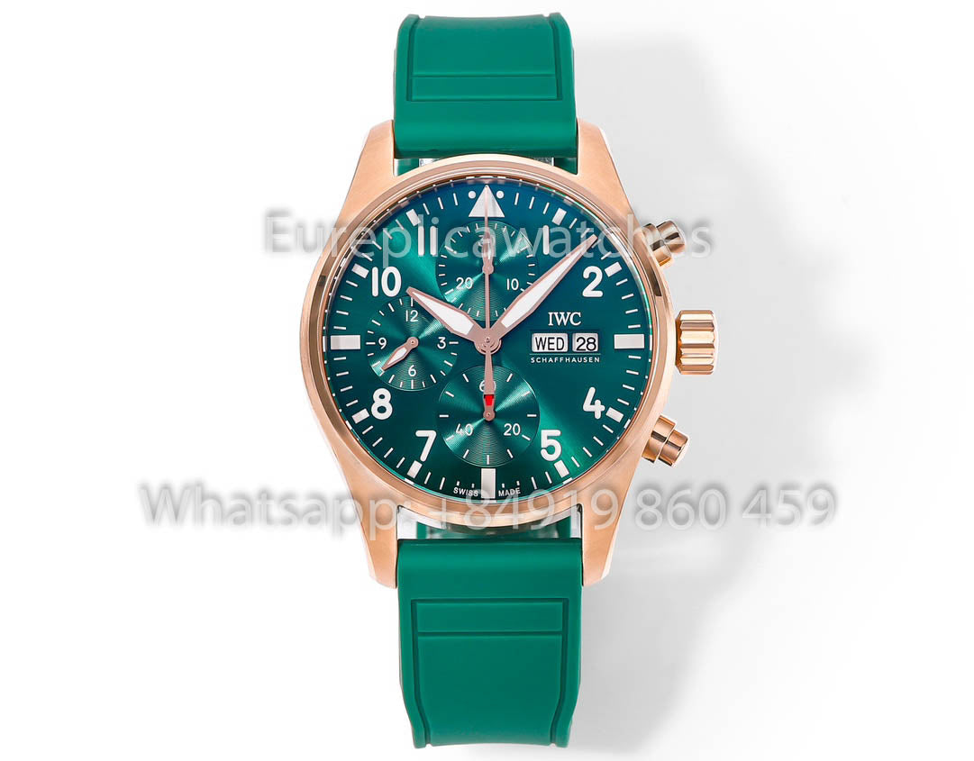 IWC Pilot IW388110 Chronograph Watch 41MM 1:1 Best Clone Green Dial TW Fabbrica