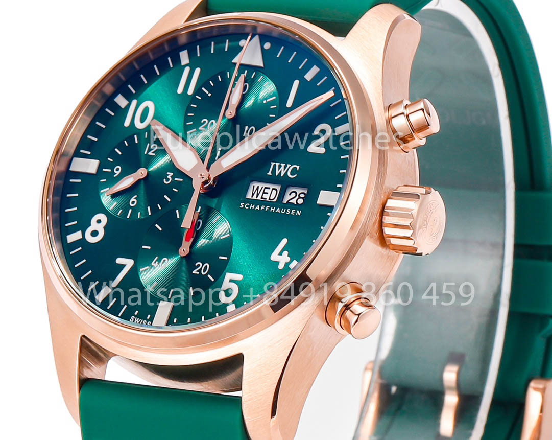 IWC Pilot IW388110 Chronograph Watch 41MM 1:1 Best Clone Green Dial TW Fabbrica