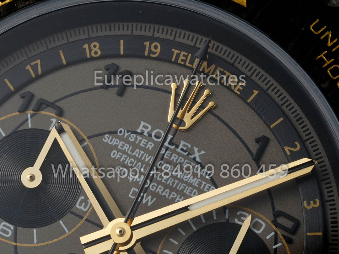 Rolex Daytona Aviva Grigio 01/11  NTPT Carbonio 1:1 Best Clone Diw Custom 4130 movimento