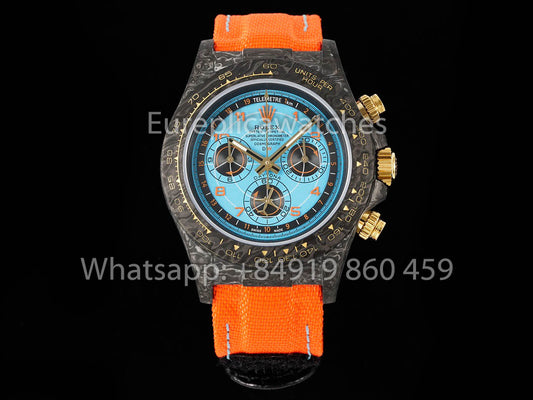 Rolex Daytona Lucky Player 3 Cassa Carbonio 1:1 Best Clone Diw Custom 4130 movimento