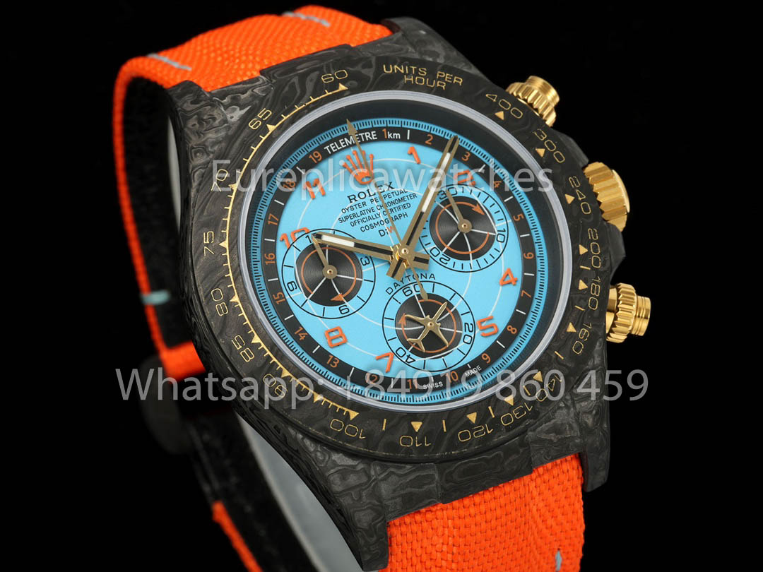 Rolex Daytona Lucky Player 3 Cassa Carbonio 1:1 Melhor Clone Diw Custom 4130 movimento