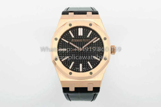 Audemars Piguet Royal Oak  15510ST from IPF Fabbrica 1:1 Best Clone quadrante nero Pelle cinturino