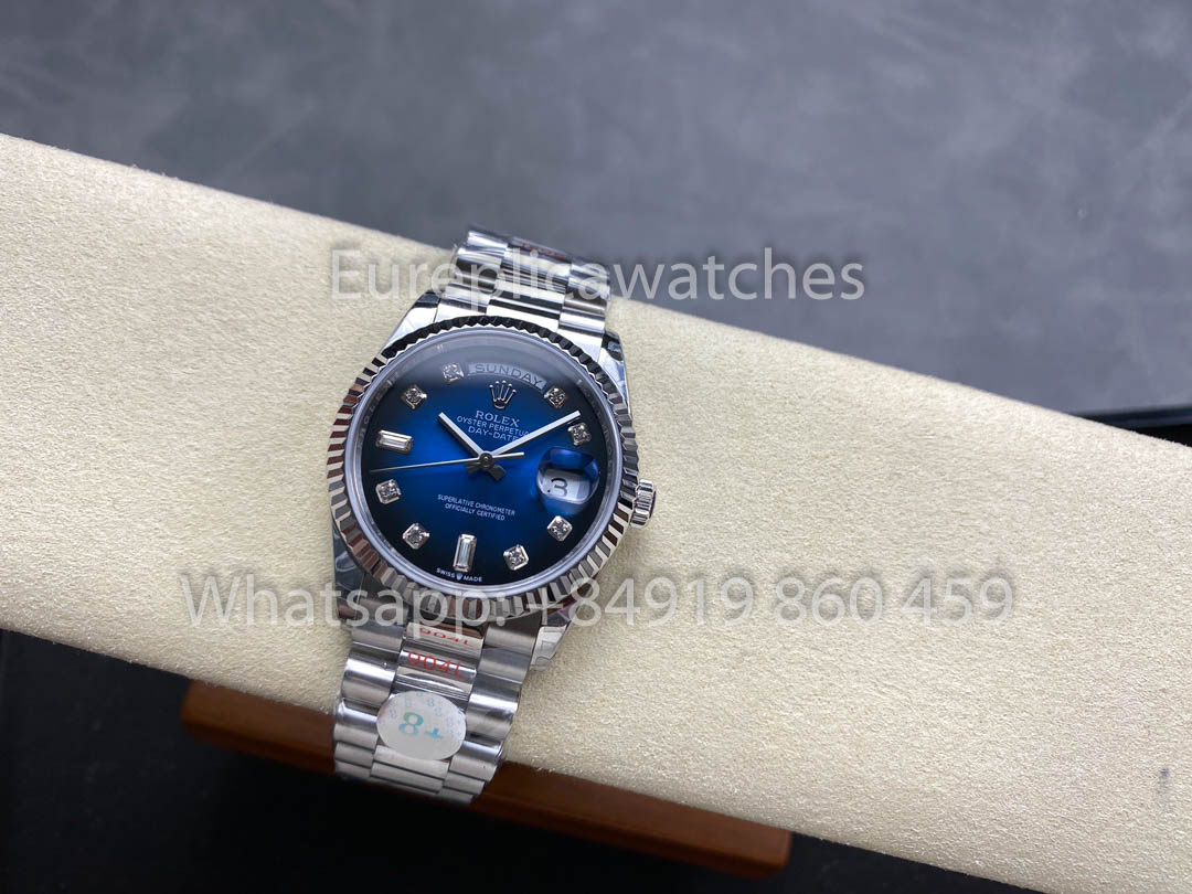 Rolex Day Date  128239-0023 Bianco Oro 1:1 Best Clone 8+ Fabbrica Counterweight Versione