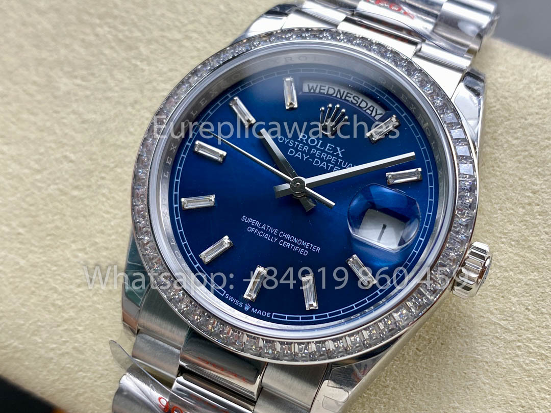 Rolex Day Date  m128399tbr Bianco Oro 1:1 Best Clone 8+ Fabbrica Counterweight Versione