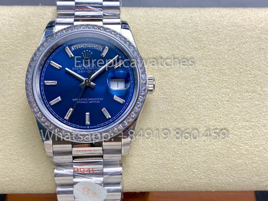 Rolex Day Date  m128399tbr Bianco Oro 1:1 Best Clone 8+ Fabbrica Counterweight Versione