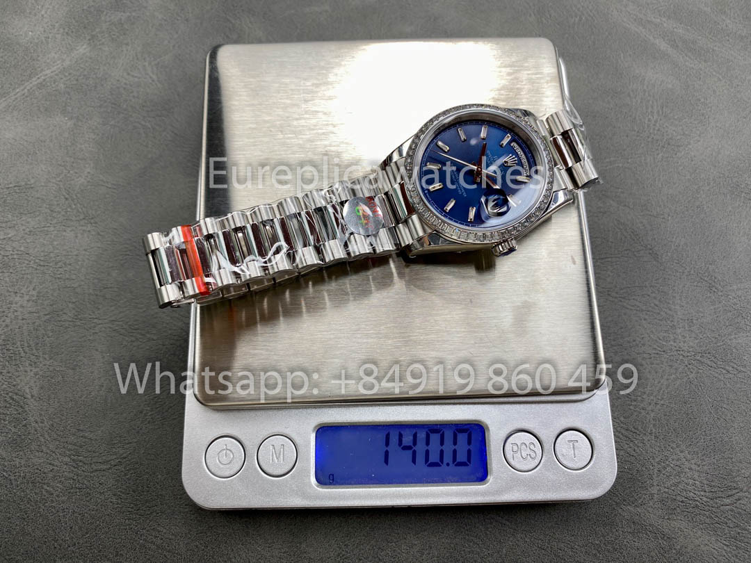 Rolex Day Date  m128399tbr Bianco Oro 1:1 Best Clone 8+ Fabbrica Counterweight Versione