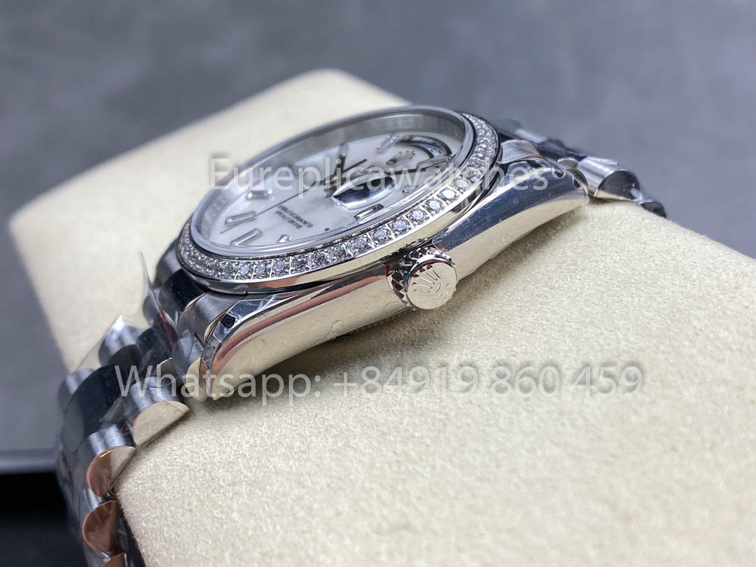 Rolex Day Date  m128399tbr-0029 Bianco Oro 1:1 Best Clone 8+ Fabbrica Counterweight Versione