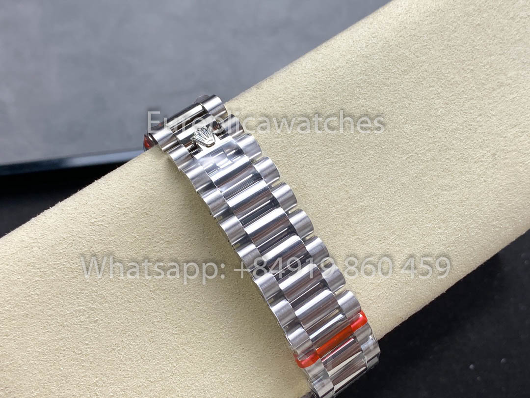 Rolex Day Date  m128349rbr-0008 Bianco Oro 1:1 Best Clone 8+ Fabbrica Counterweight Versione