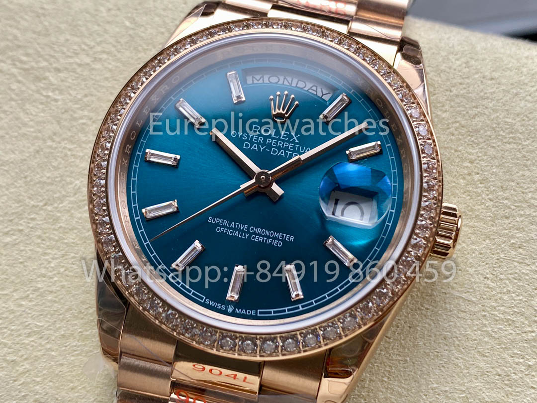 Rolex Day Date m128395tbr-0032 Rosa Oro 1:1 Best Clone 8+ Fabbrica Counterweight Versione