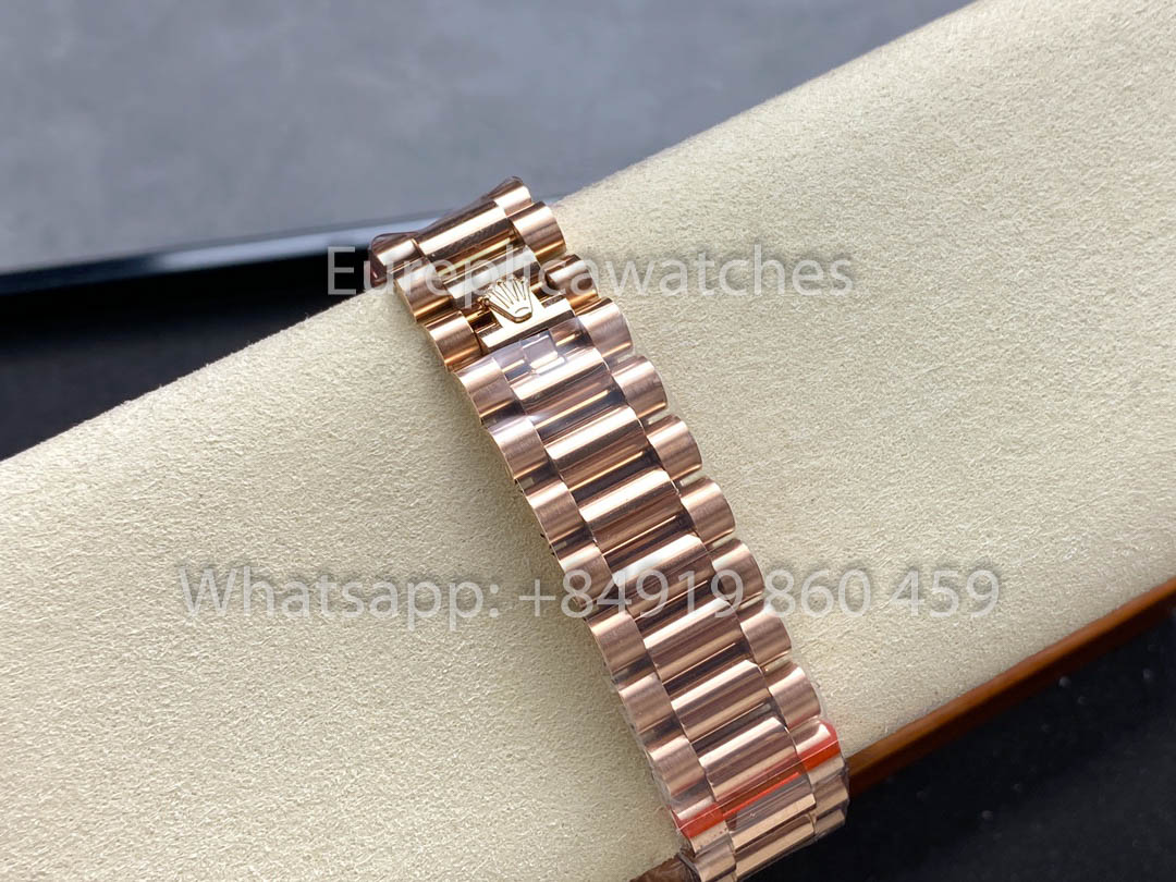 Rolex Day Date m128395tbr-0032 Rosa Oro 1:1 Best Clone 8+ Fabbrica Counterweight Versione