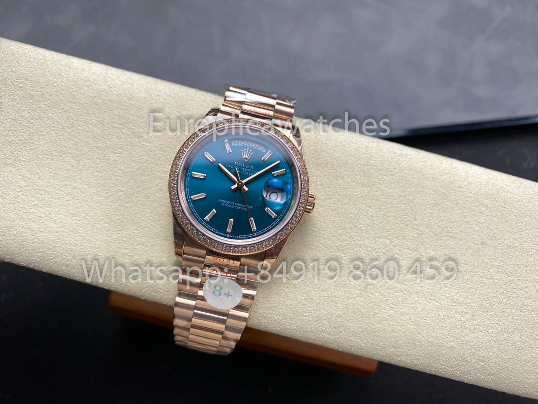 Rolex Day Date m128395tbr-0032 Rosa Oro 1:1 Best Clone 8+ Fabbrica Counterweight Versione