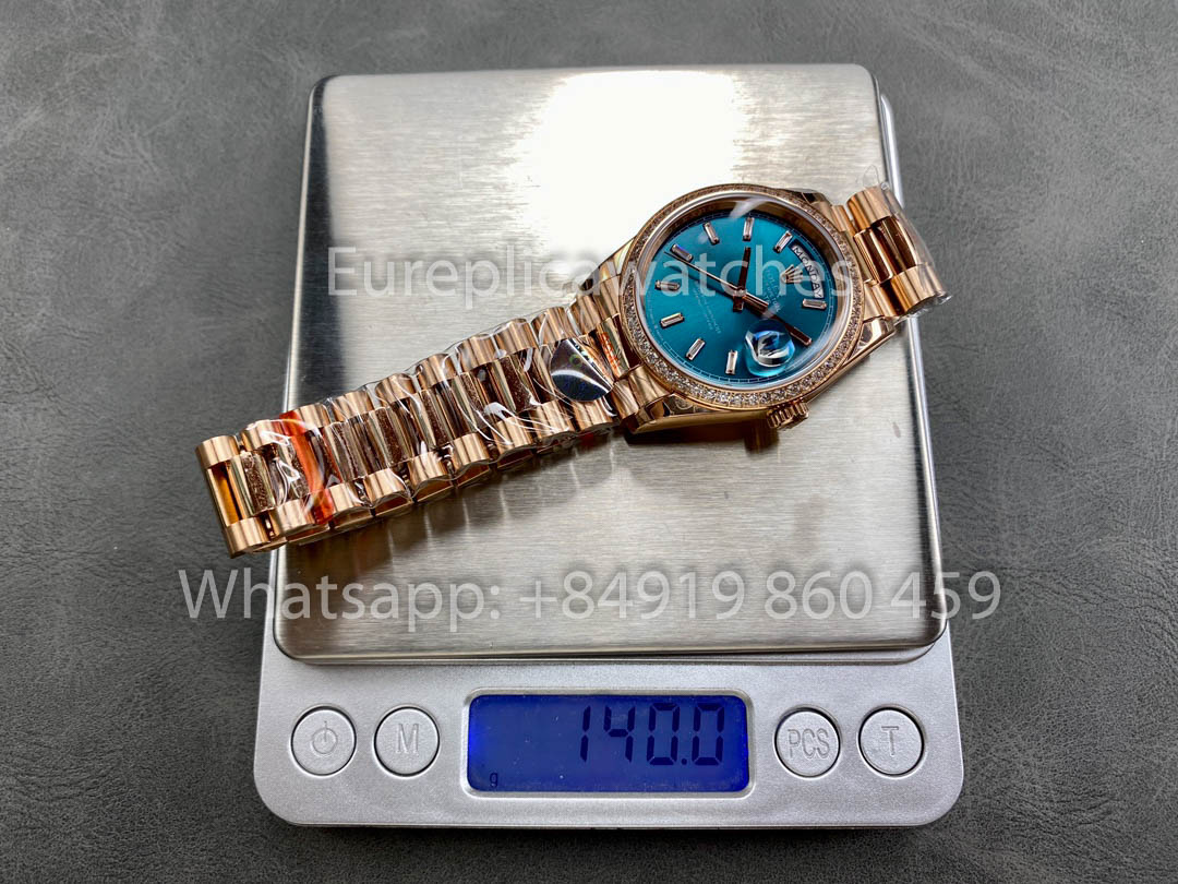Rolex Day Date m128395tbr-0032 Rosa Oro 1:1 Best Clone 8+ Fabbrica Counterweight Versione