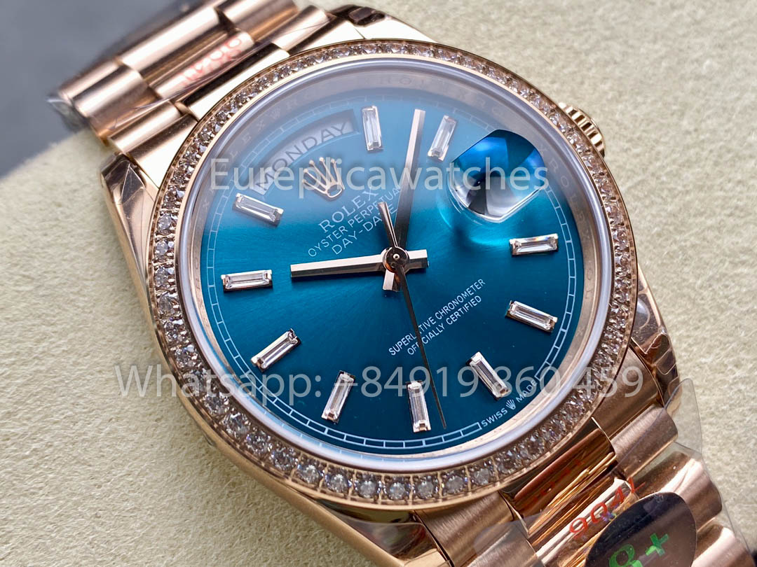 Rolex Day Date m128395tbr-0032 Rosa Oro 1:1 Best Clone 8+ Fabbrica Counterweight Versione