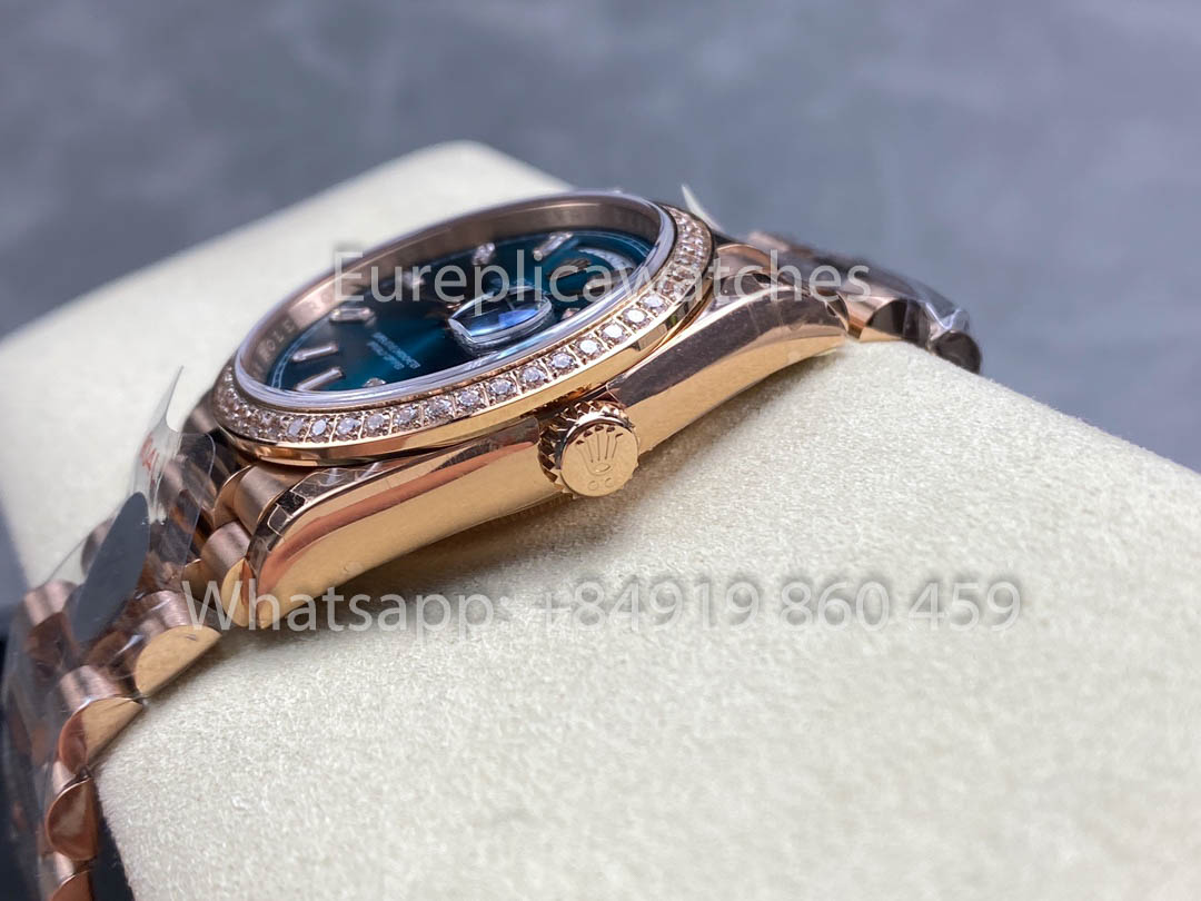 Rolex Day Date m128395tbr-0032 Rosa Oro 1:1 Best Clone 8+ Fabbrica Counterweight Versione