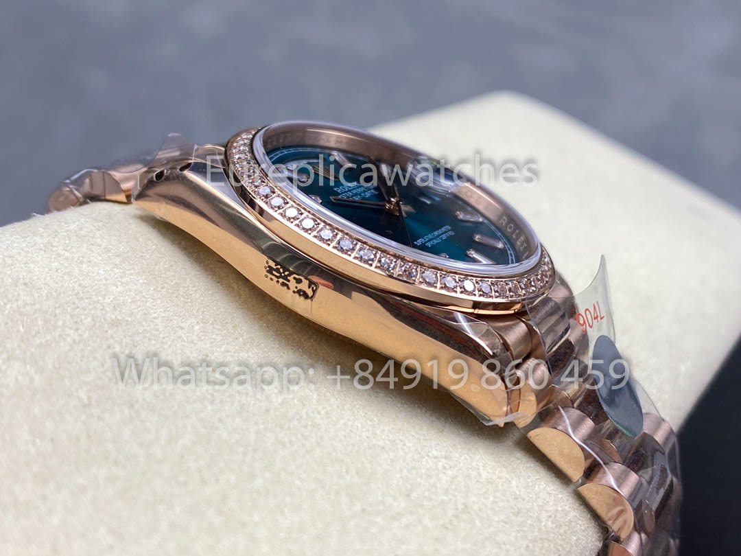 Rolex Day Date m128395tbr-0032 Rosa Oro 1:1 Best Clone 8+ Fabbrica Counterweight Versione