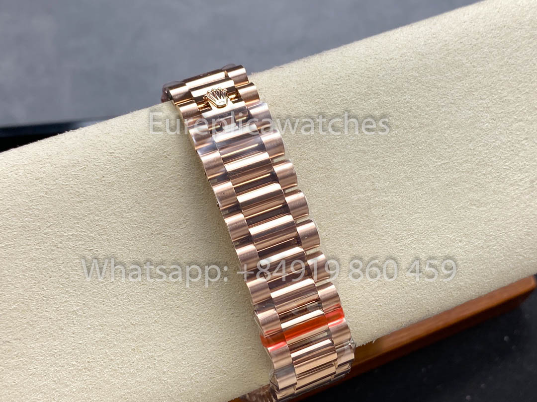 Rolex Day Date m128395tbr-0032 Rosa Oro 1:1 Best Clone 8+ Fabbrica Counterweight Versione