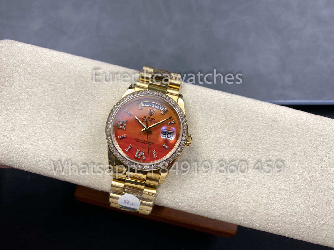 Rolex Day Date 128398TBR-0018 Yellow Oro 1:1 Best Clone 8+ Fabbrica Counterweight Versione