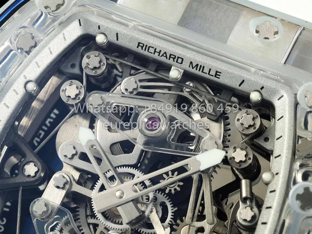 Richard Mille RM 56-02 Tourbillon 1:1 Best Clone RM Fabbrica White Dial and White cinturino