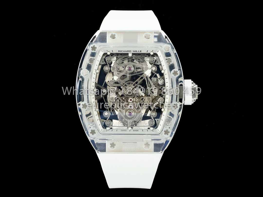 Richard Mille RM 56-02 Tourbillon 1:1 Best Clone RM Fabbrica White Dial and White cinturino