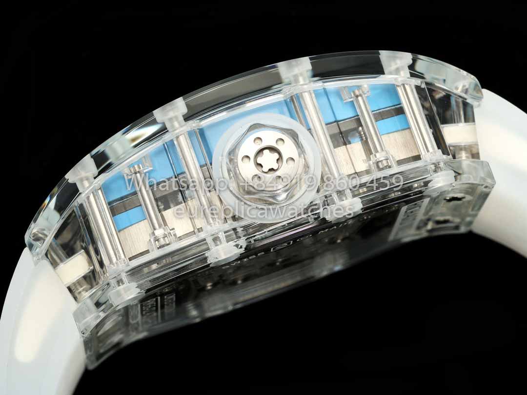 Richard Mille RM 56-02 Tourbillon 1:1 Best Clone RM Fabbrica Transparent case Blue Dial