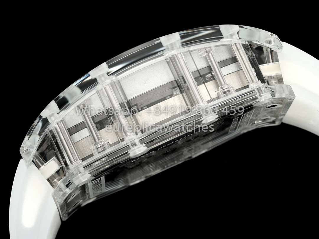 Richard Mille RM 56-02 Tourbillon 1:1 Best Clone RM Fabbrica Transparent case White Dial