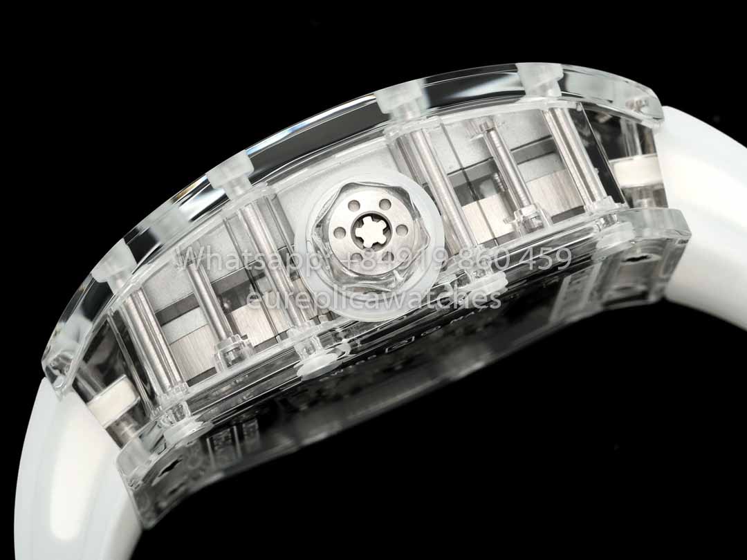 Richard Mille RM 56-02 Tourbillon 1:1 Best Clone RM Fabbrica Transparent case White Dial