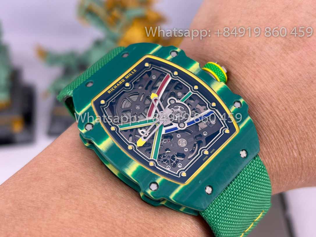 replica Richard Mille RM67-02 Sprint 48MM Wayde Van Niekerk Green  1:1 Best Clone V2