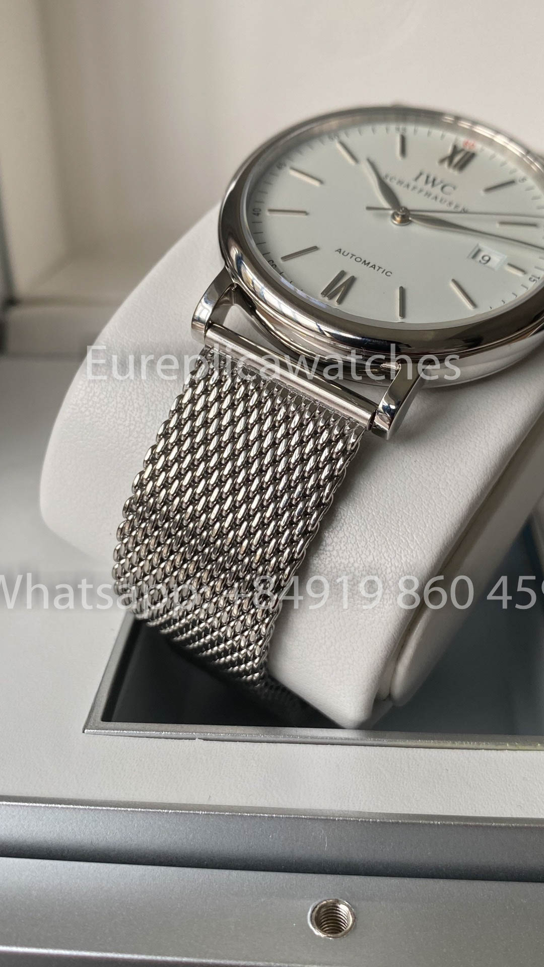 Reloj automático IWC Portofino IW356501 de 40 mm, 1:1, mejor clon A+, correa de malla Fabbrica