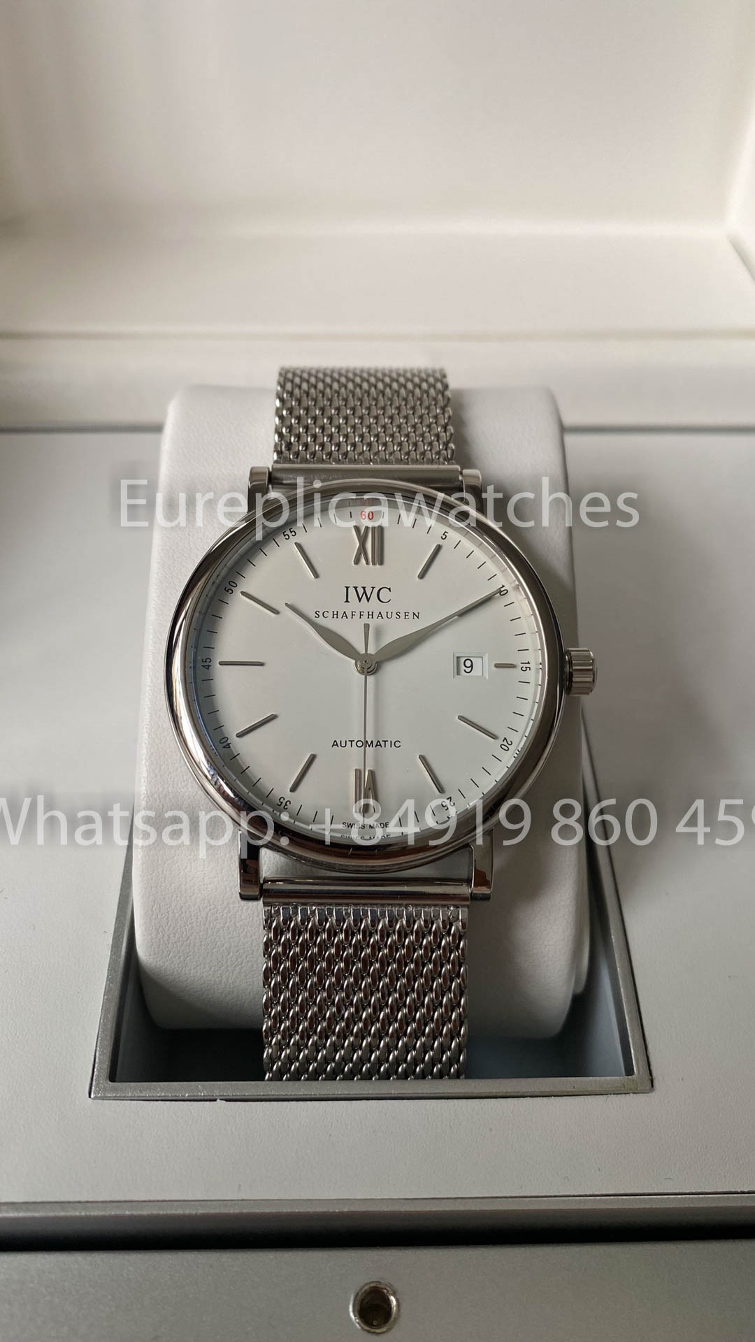 Reloj automático IWC Portofino IW356501 de 40 mm, 1:1, mejor clon A+, correa de malla Fabbrica