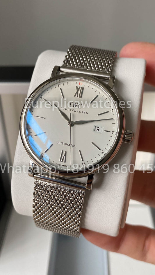IWC Portofino IW356501 Automatic Watch 40MM 1:1 Best Clone A+ Fabbrica Mesh cinturino