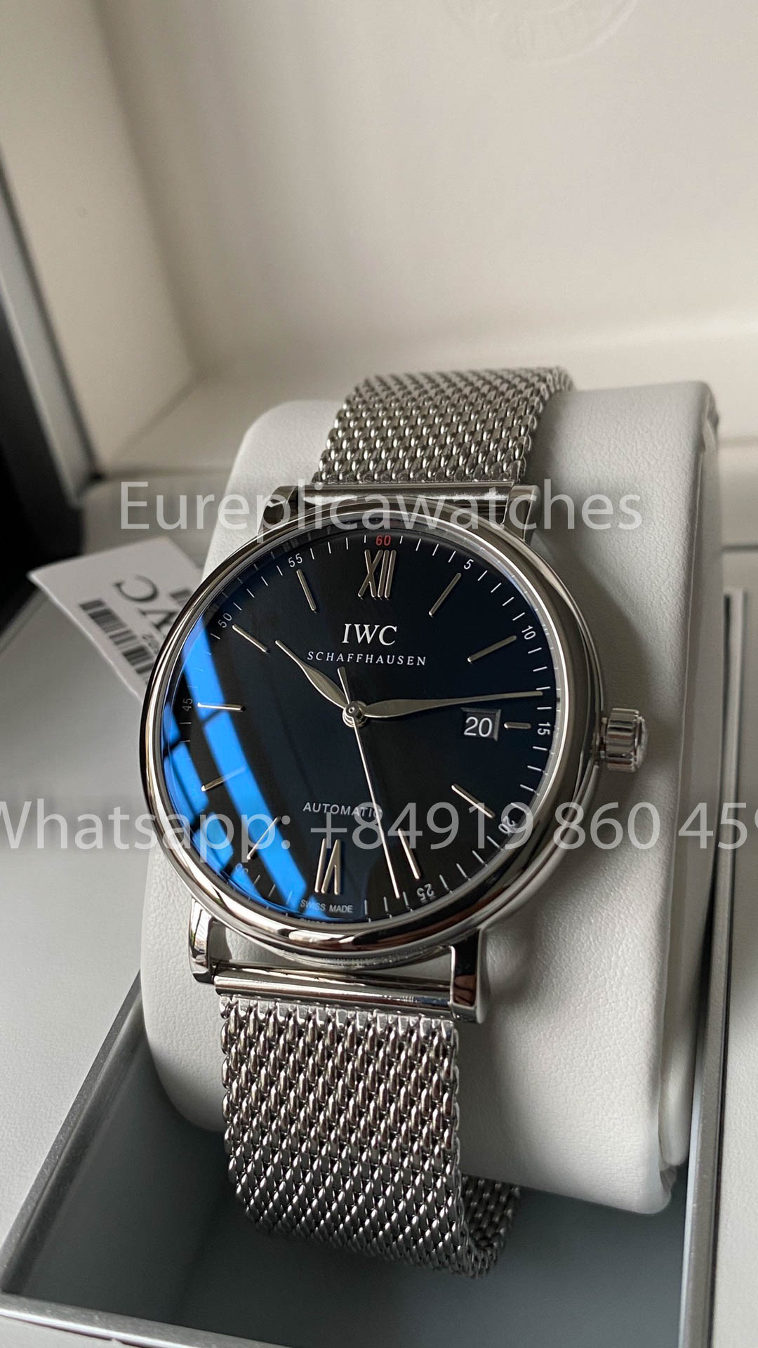 Reloj automático IWC Portofino IW356518 de 40 mm, 1:1, mejor clon A+, correa de malla Fabbrica