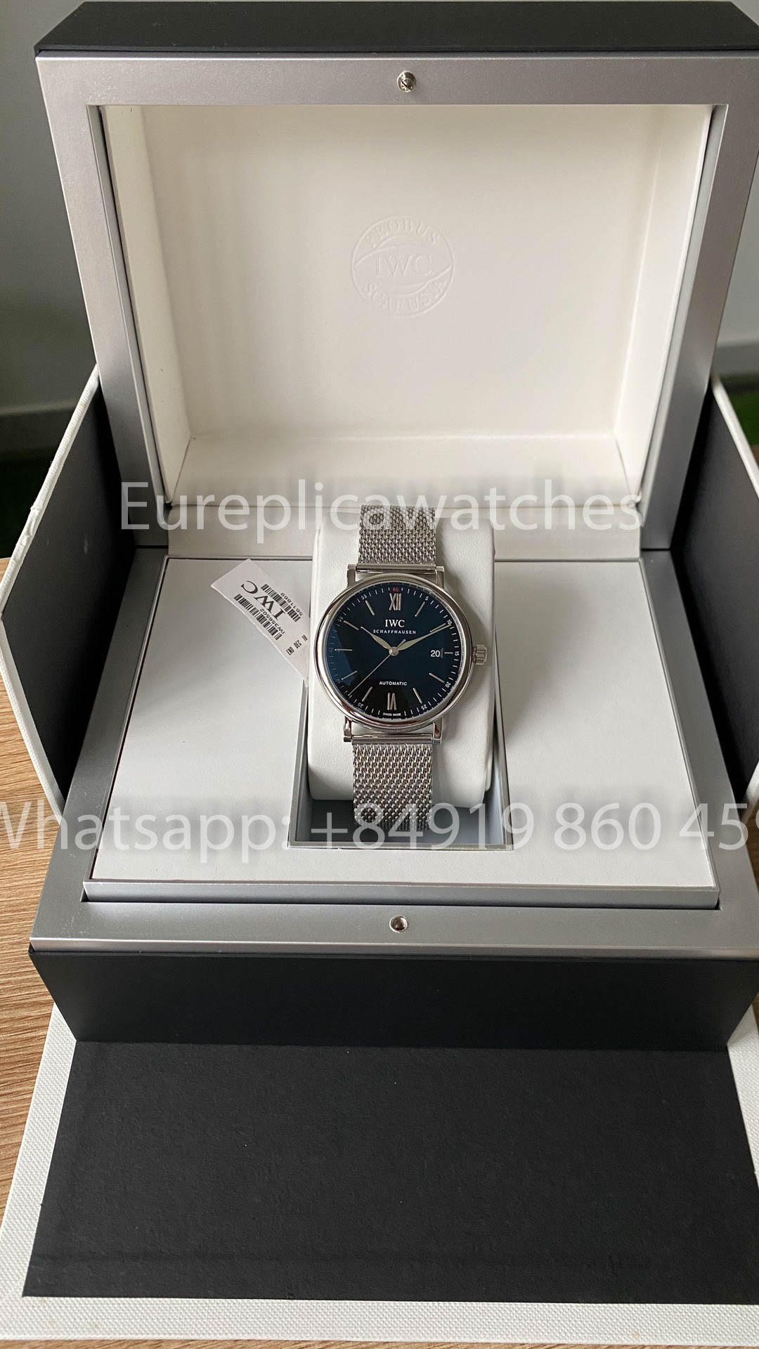 Reloj automático IWC Portofino IW356518 de 40 mm, 1:1, mejor clon A+, correa de malla Fabbrica